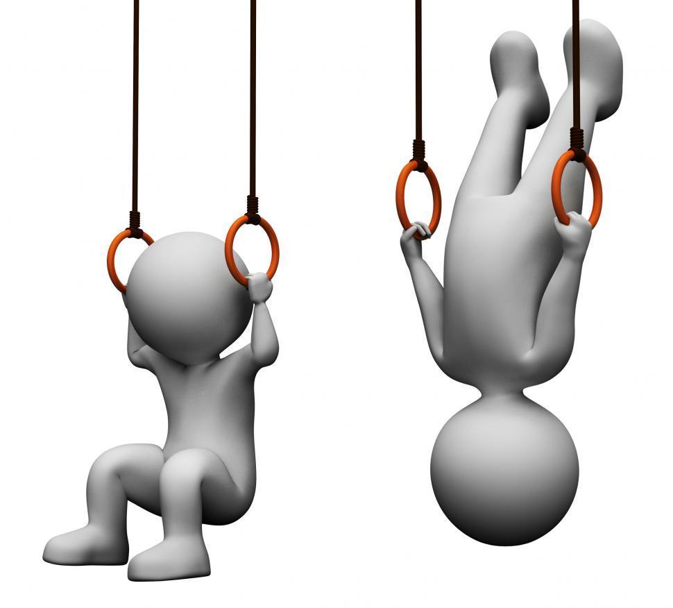 Free Image of Exercise Characters Shows Physical Activity And Equipment 3d Ren 