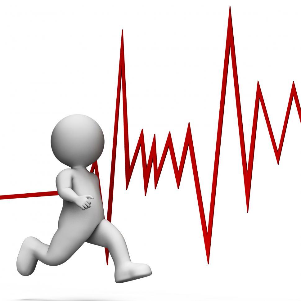 Free Image of Health Heartbeat Represents Wellness Sprint And Render 3d Render 