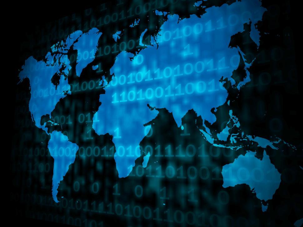 Free Image of Blank World Map Shows Globe Or Earth Copyspace With Numbers 