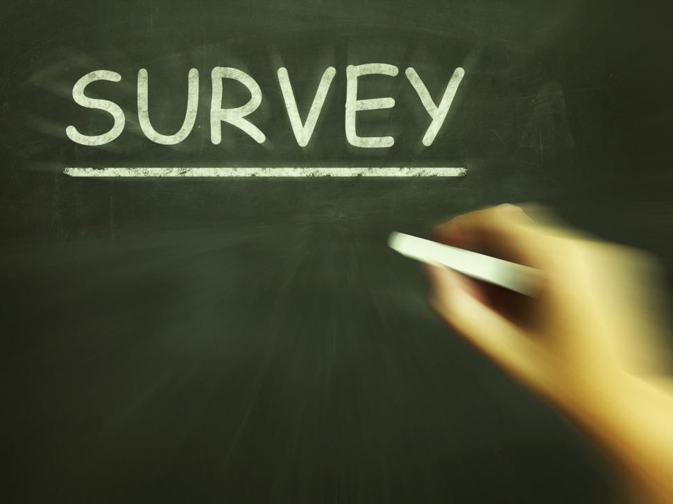 Free Image of Survey Chalk Shows Gathering Data From Sample 