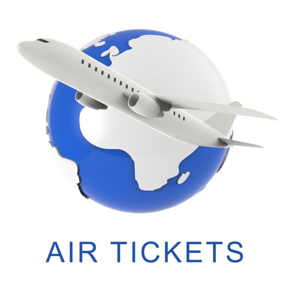 Free Image of Air Tickets Shows Aircraft Flights 3d Rendering 