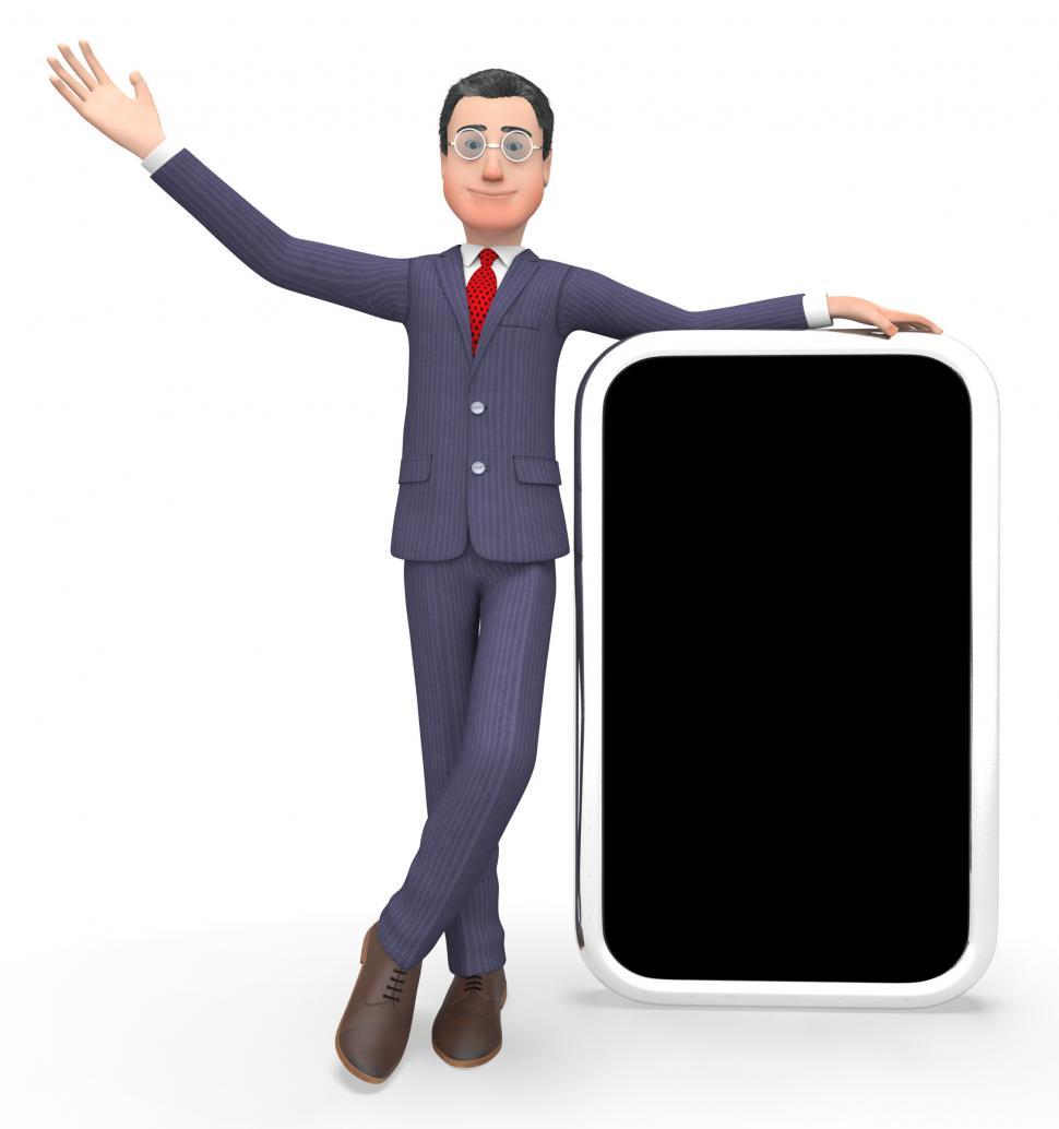 Free Image of Copyspace Character Means World Wide Web And Business 3d Renderi 
