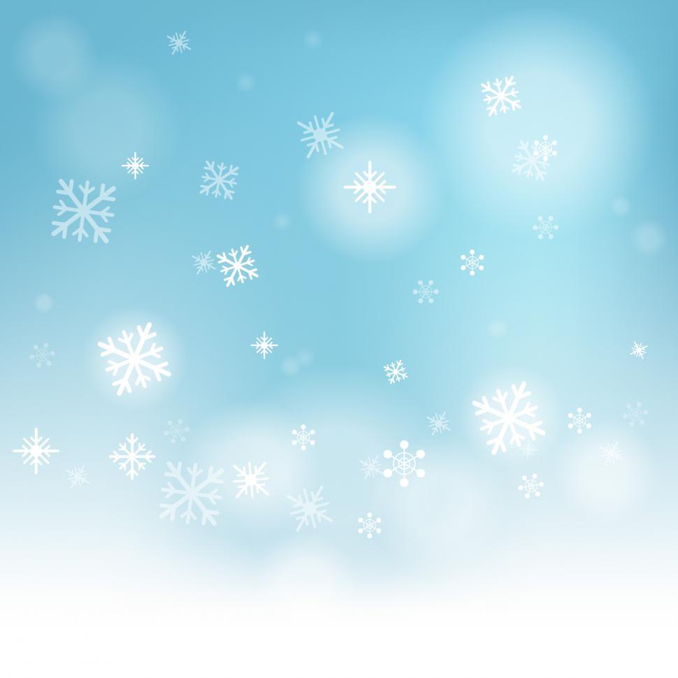 Free Image of Snow Flakes Background Shows Winter Season Or Frozen Water 
