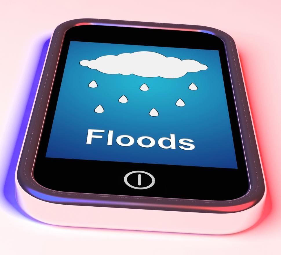Free Image of Floods On Phone Shows Rain Causing Floods And Flooding 