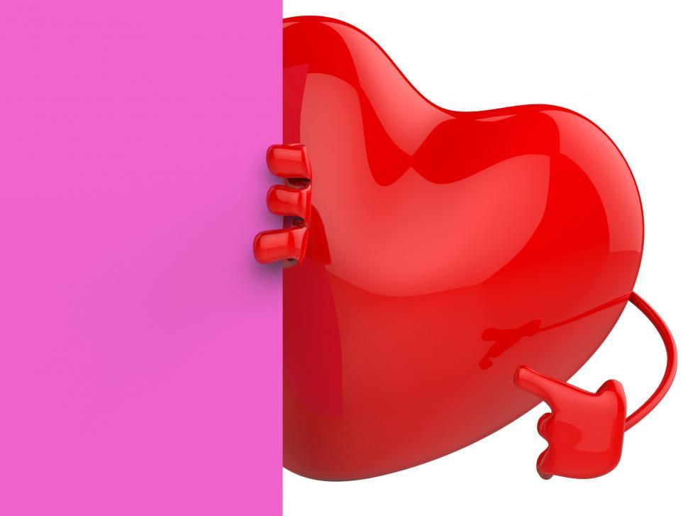 Free Image of Heart Behind Paper Means Written Proposal Or Passionate Letter 