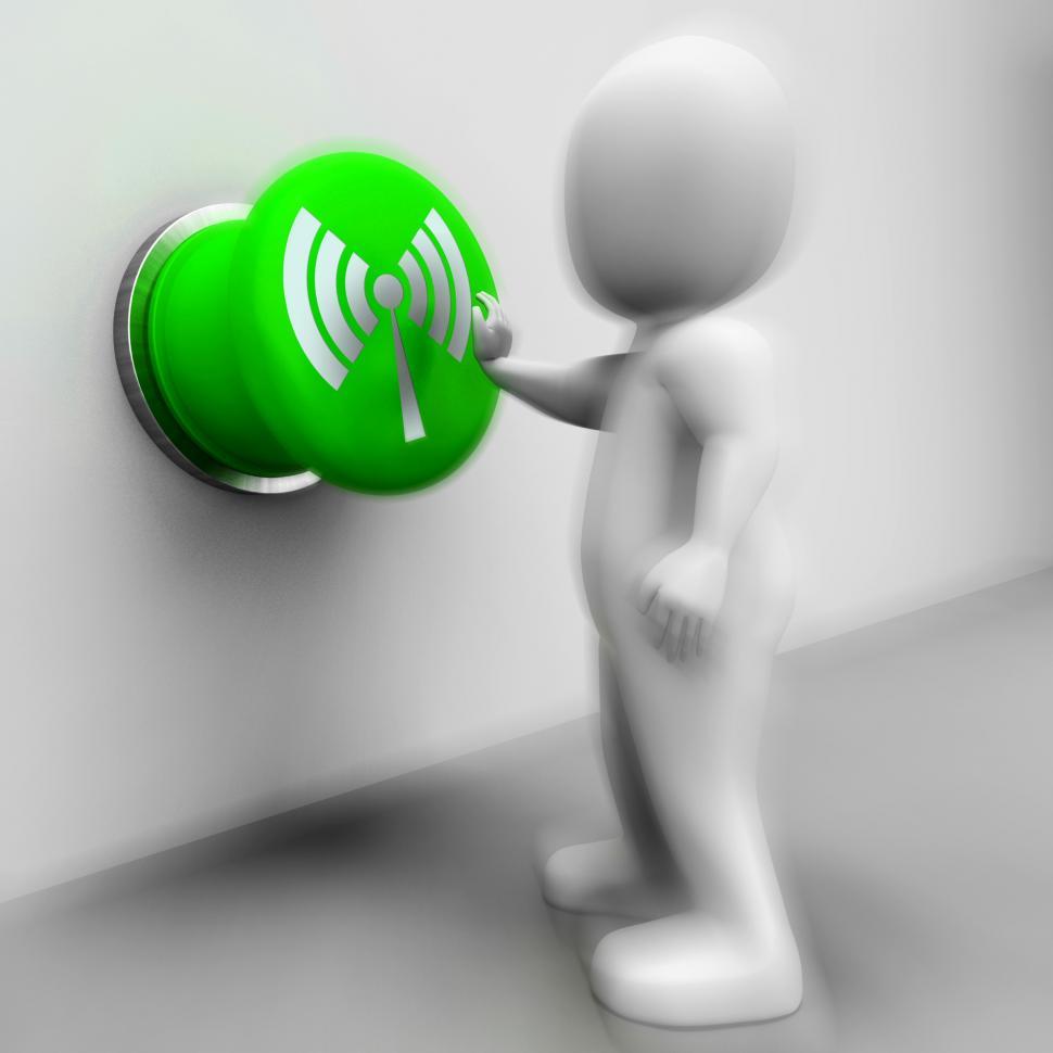 Free Image of Wi-fi Pressed Means Internet Connection Or Mobile Data 