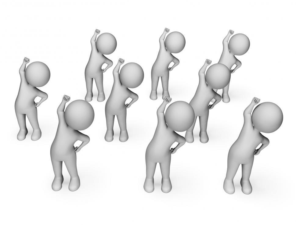 Free Image of Exercise Characters Means Getting Fit And Exercises 3d Rendering 