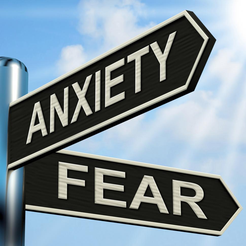 Free Image of Anxiety And Fear Signpost Means Worried Nervous Or Scared 
