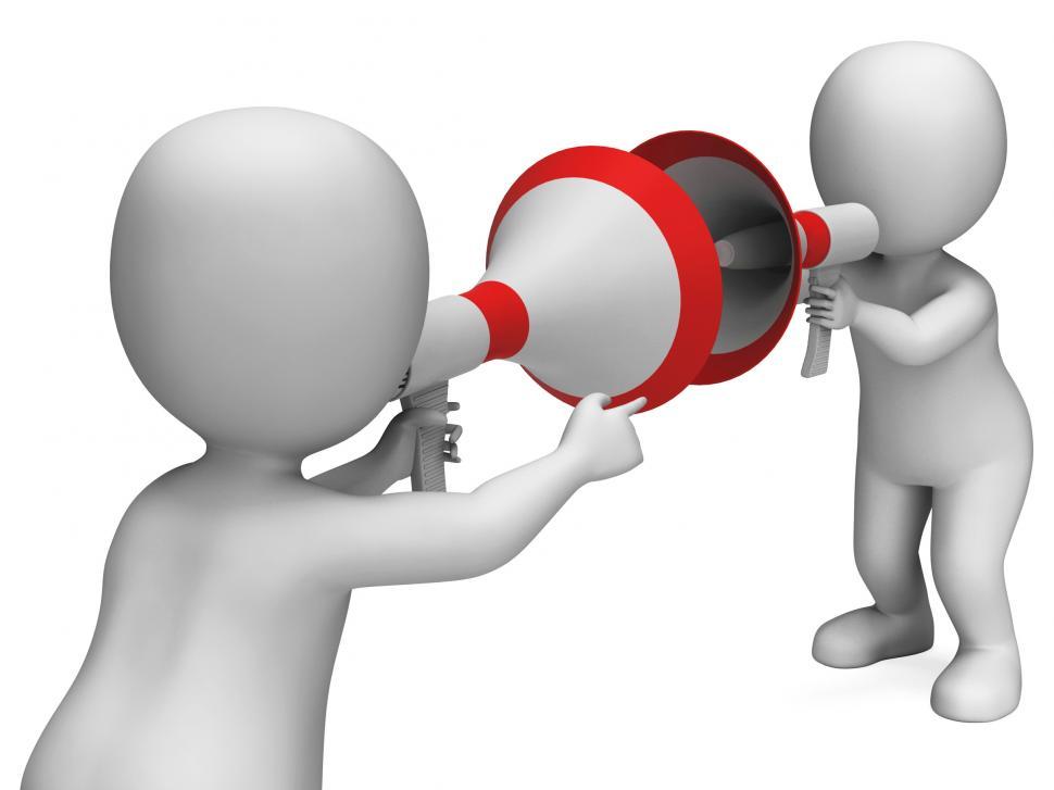 Free Image of Arguing Characters Shows Relationship Disagreement Discussion Or 