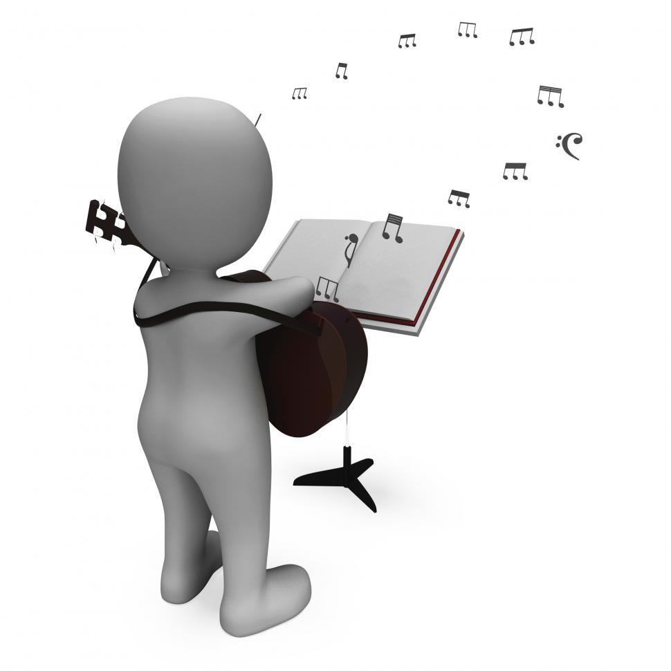 Free Image of Musician Guitarist Character Shows String Instrument Guitar Musi 