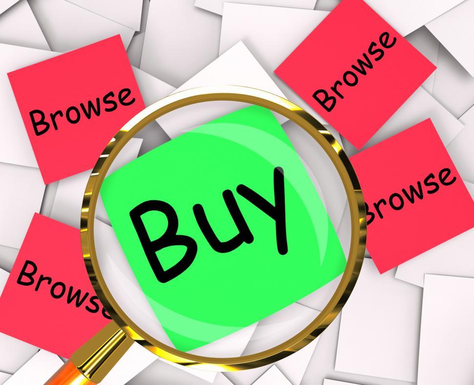 Free Image of Browse Buy Post-It Papers Show Searching For Good Deal 