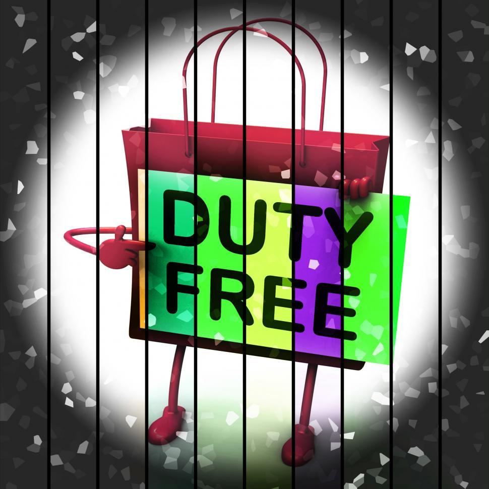 Free Image of Duty Free Shopping Bag Represents Tax Exempt Discounts 