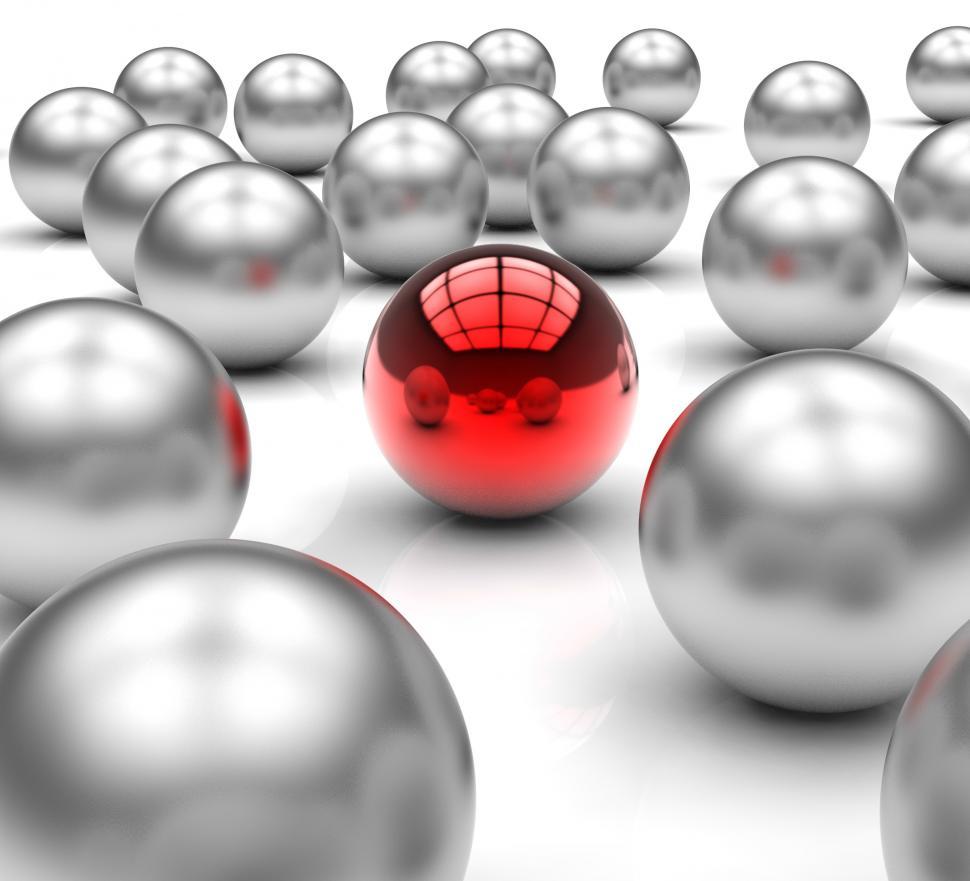 Free Image of Standing Out Metallic Balls Shows Leadership 
