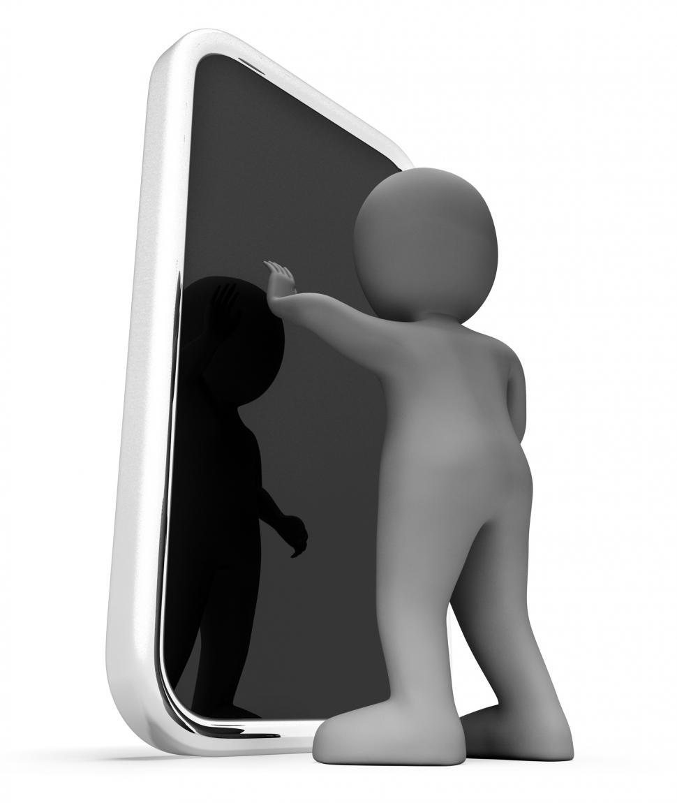 Free Image of Smartphone Character Represents World Wide Web And Net 3d Render 