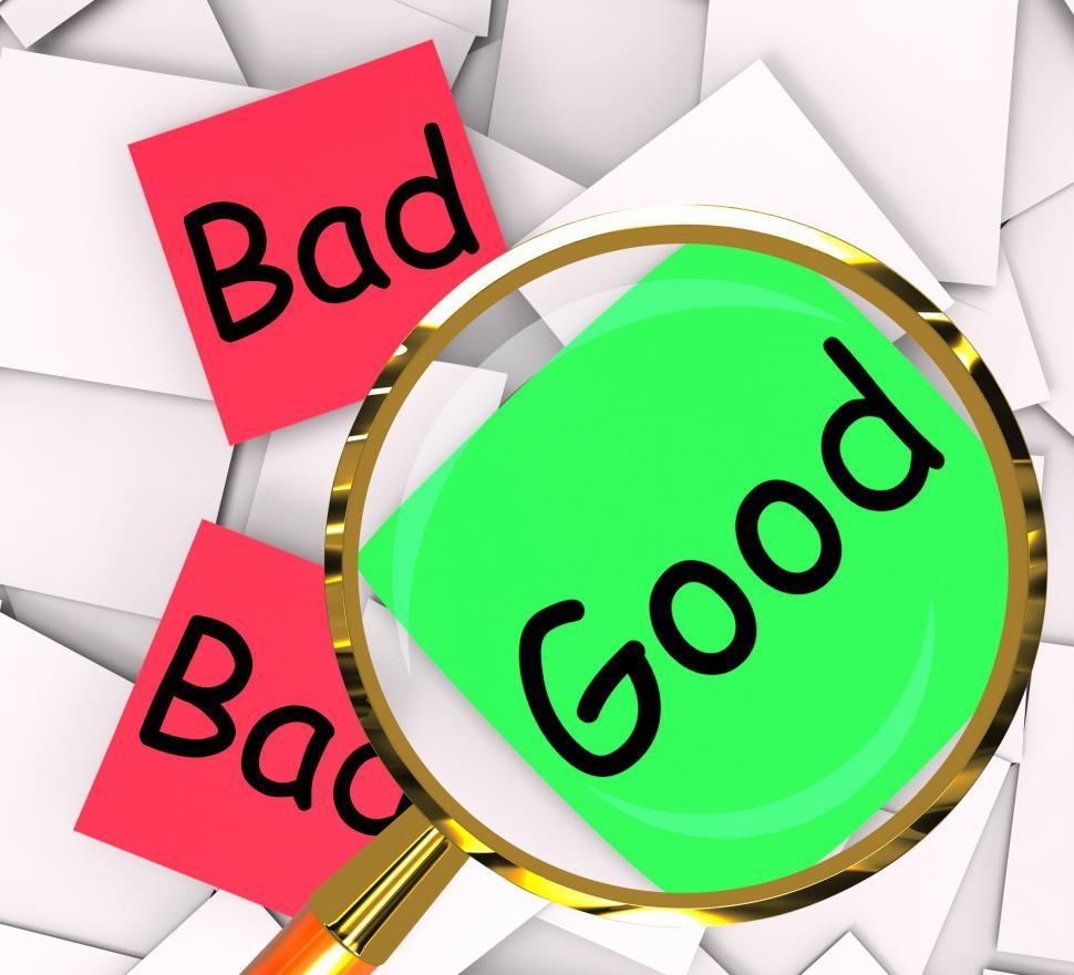 Free Image of Good Bad Post-It Papers Show Satisfying Or Awful 