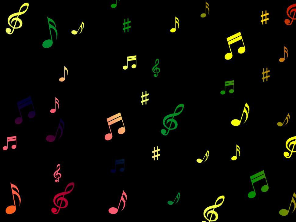 Free Image of Musical Notes Background Shows Creative Composition Or Tone 