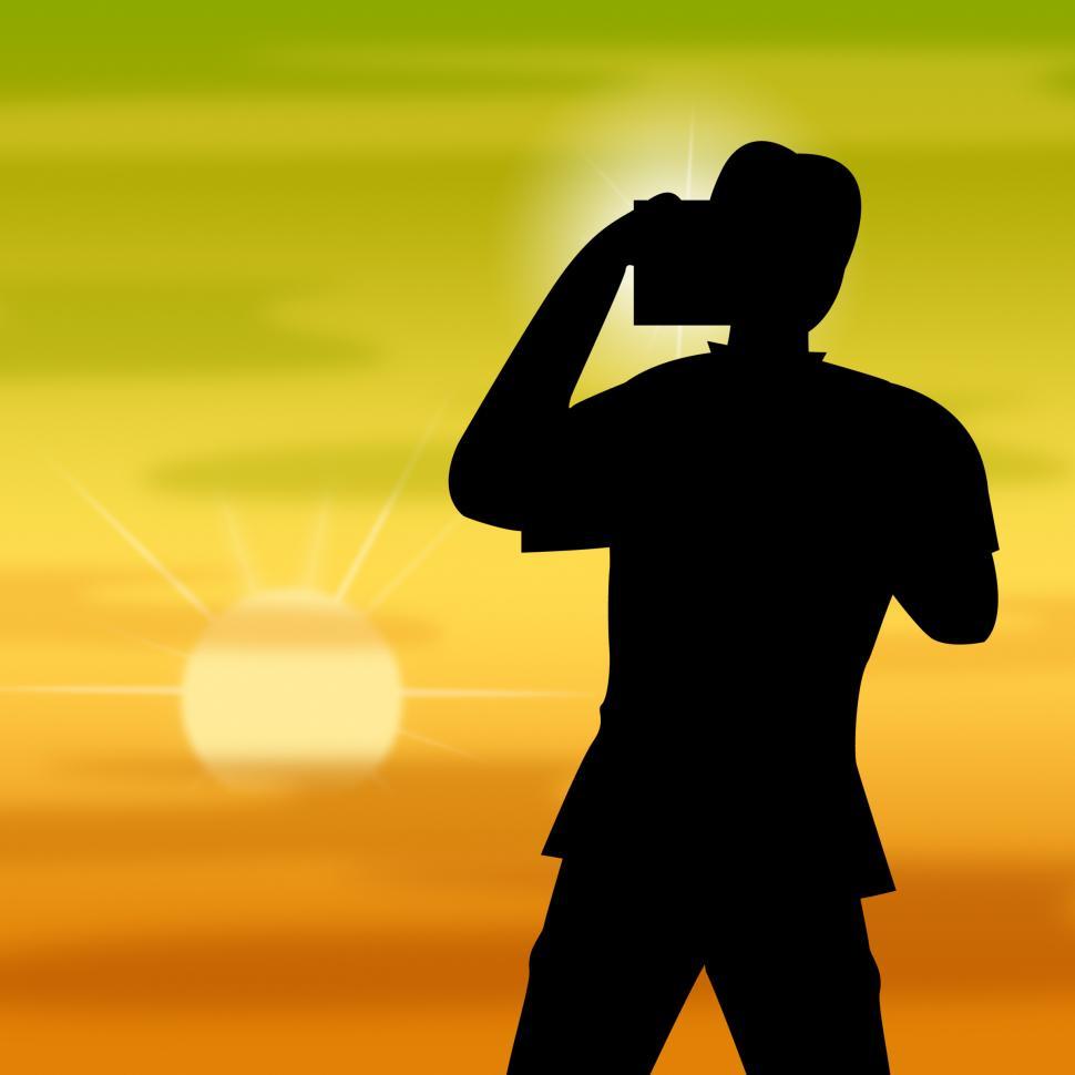 Free Image of Sunset Photographer Shows Pic Warm And Sundown 