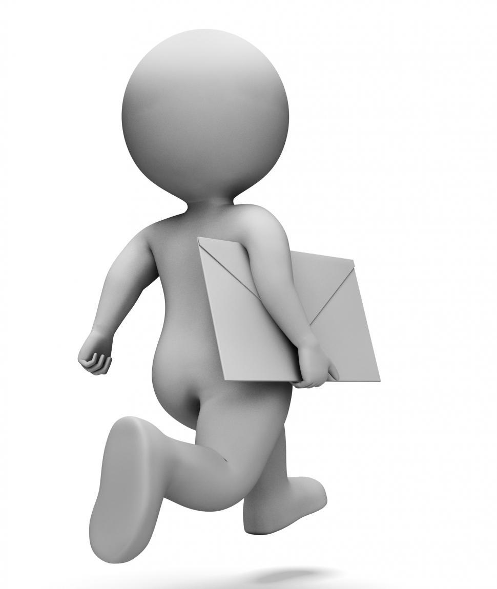 Free Image of Letter Deliver Means Send Message And Communication 3d Rendering 