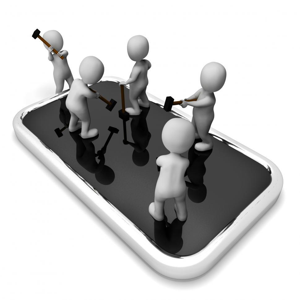 Free Image of Repair Fix Indicates Mobile Support And Diagnosis 3d Rendering 