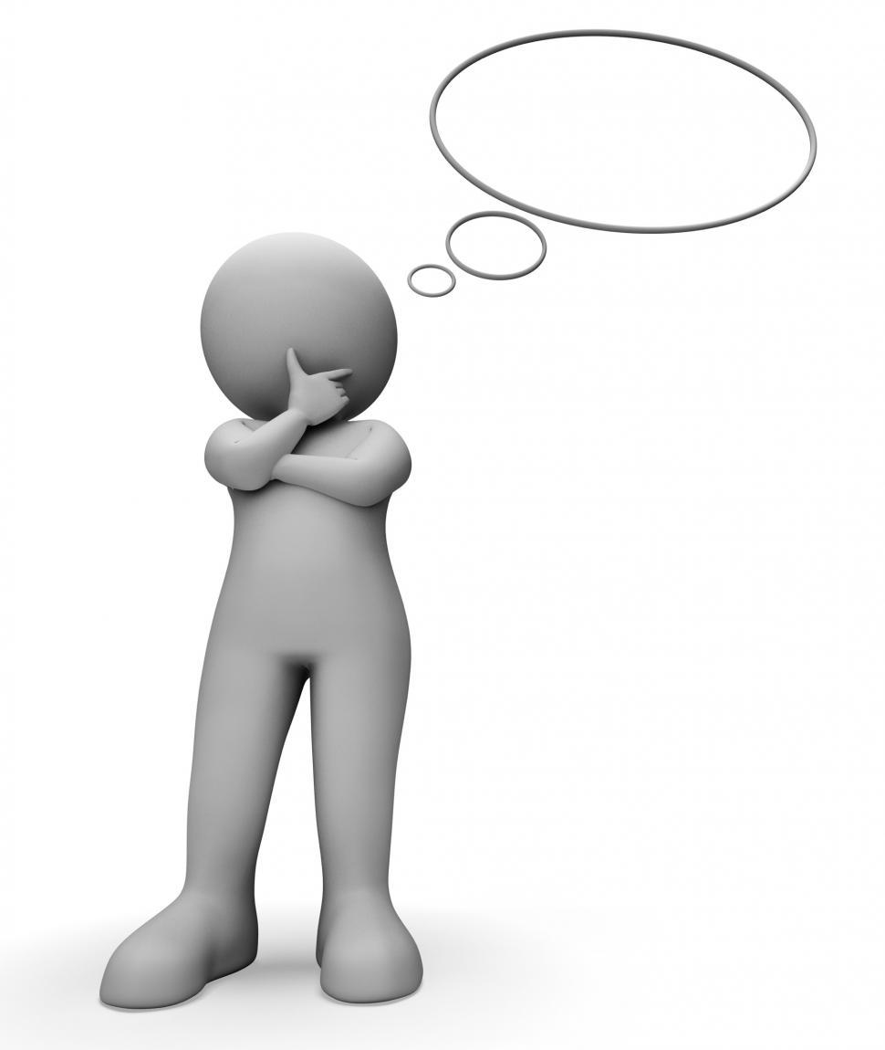 Free Image of Thought Bubble Indicates Think About It And Consider 3d Renderin 