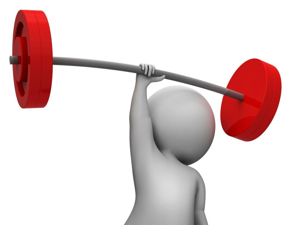 Free Image of Weight Lifting Indicates Fitness Center And Exercise 3d Renderin 