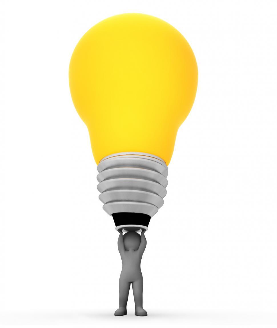 Free Image of Idea Character Represents Power Source And Concept 3d Rendering 