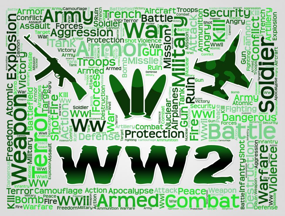 Free Image of World War Two Shows Wwii hostilities And Military 