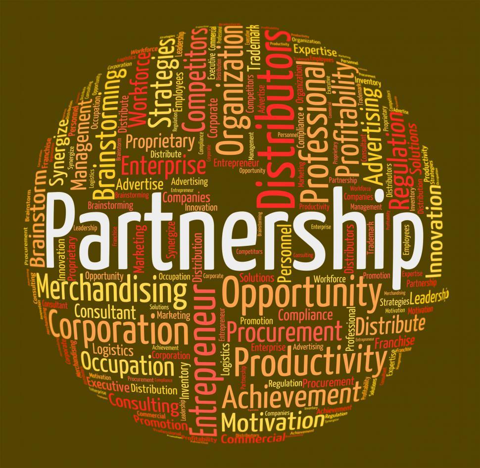 Free Image of Partnership Word Shows Working Together And Cooperation 