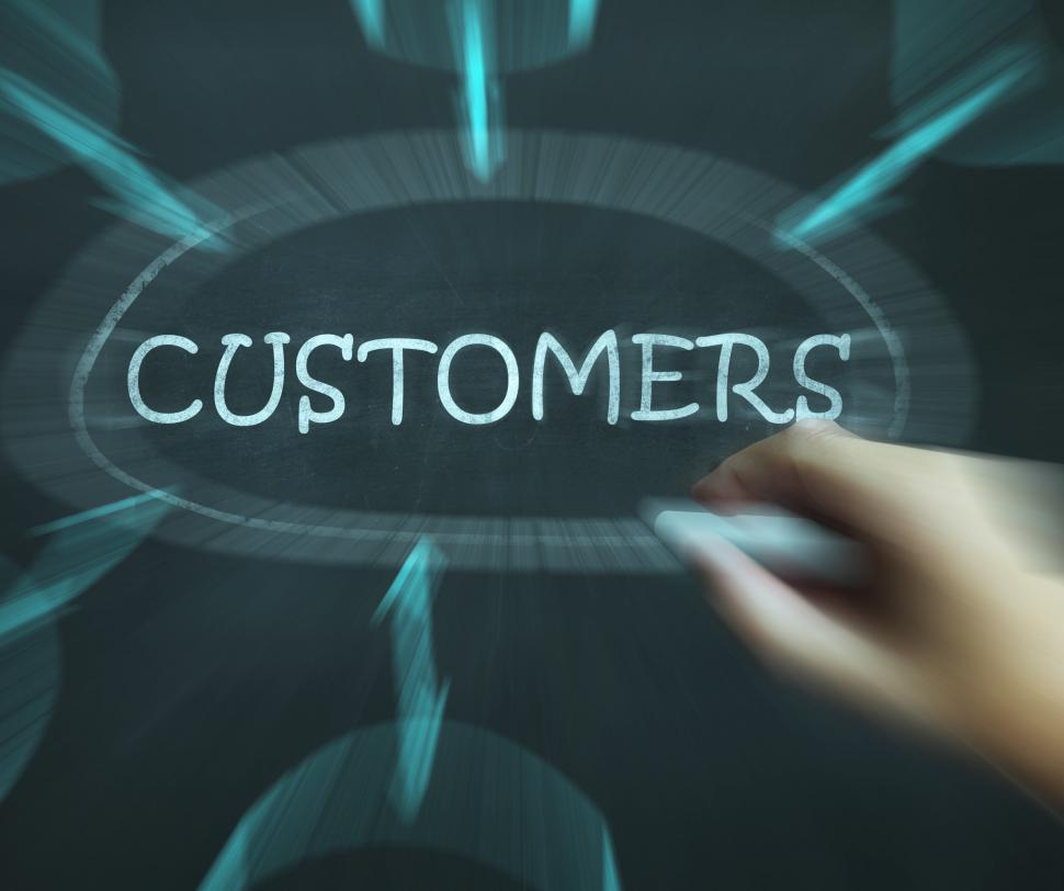 Free Image of Customers Diagram Shows Consumers Buyers And Patrons 