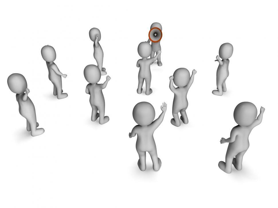 Free Image of Megaphone Manager Shows Leader Leadership Agreement Explaining A 