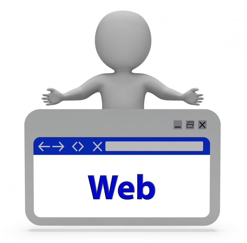 Free Image of Web Webpage Indicates Websites Online And Internet 3d Rendering 