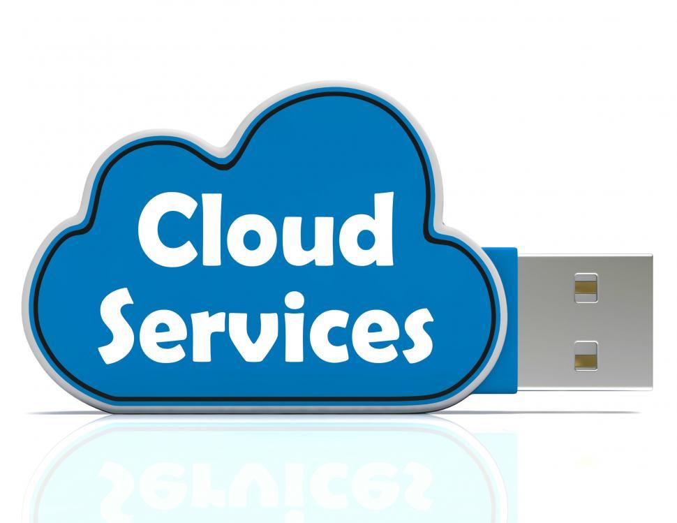 Free Image of Cloud Services Memory Stick Shows Internet File Backup And Shari 
