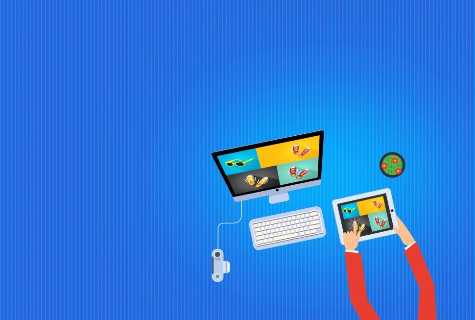 Free Image of Sharing Photos On-Line - Illustration with Copyspace 