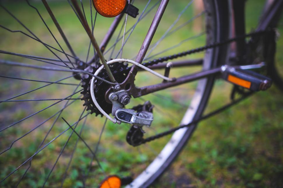 Free Image of Close Up of Bicycle Spokes 