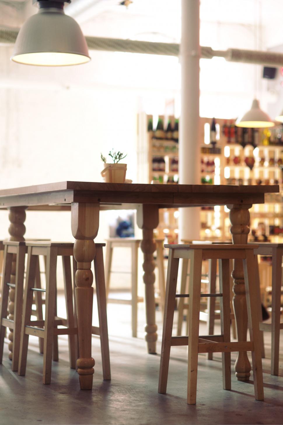 Free Image of Wooden Table and Chairs in Room 