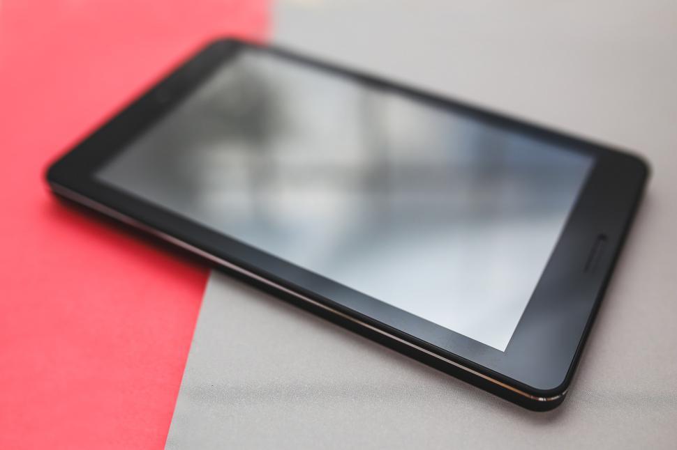 Free Image of Tablet Computer on Table 