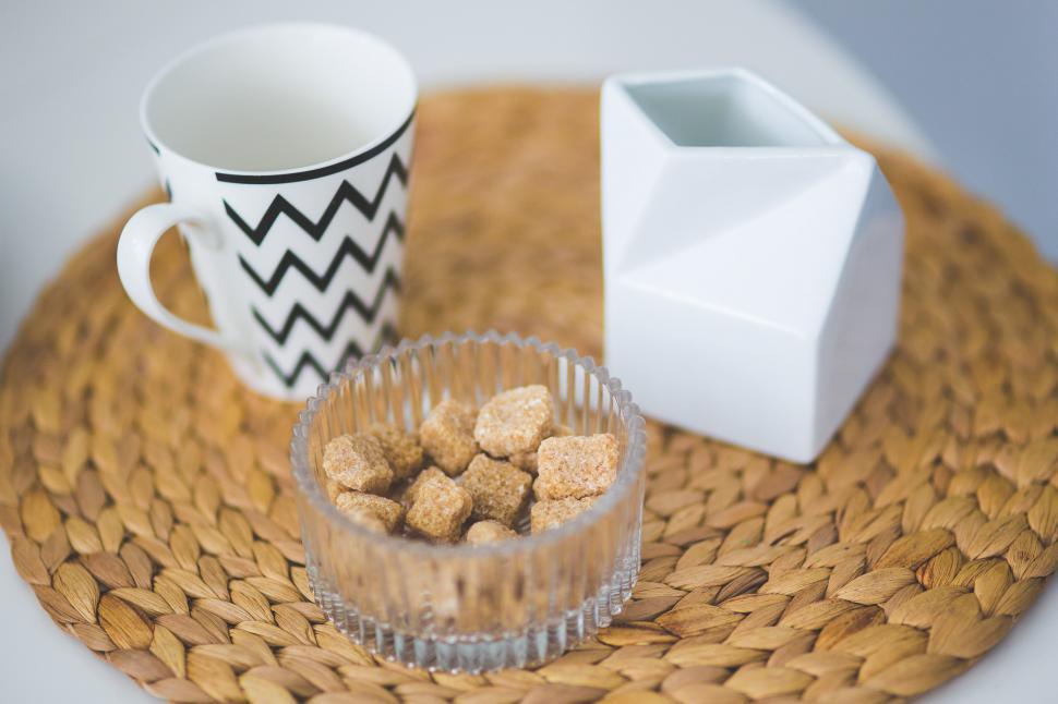 Free Image of Plate With Cup and Bowl of Food 