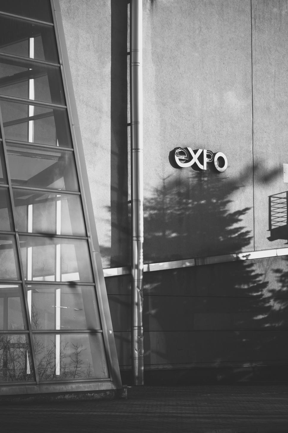 Free Image of Tall Building in Black and White 