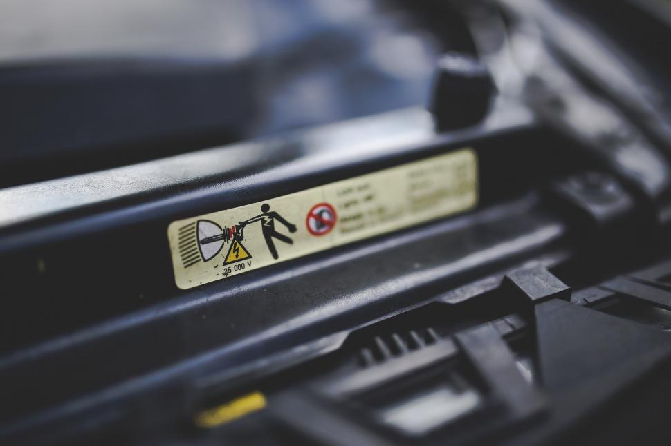Free Image of Close Up of Machine With Sticker 