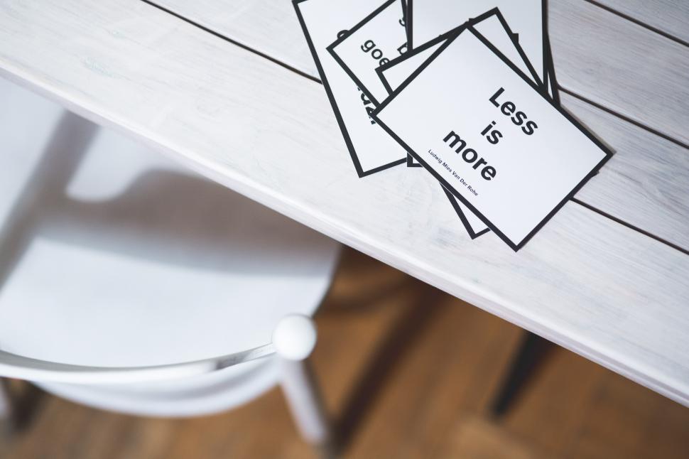 Free Image of Close Up of Table With Sign 