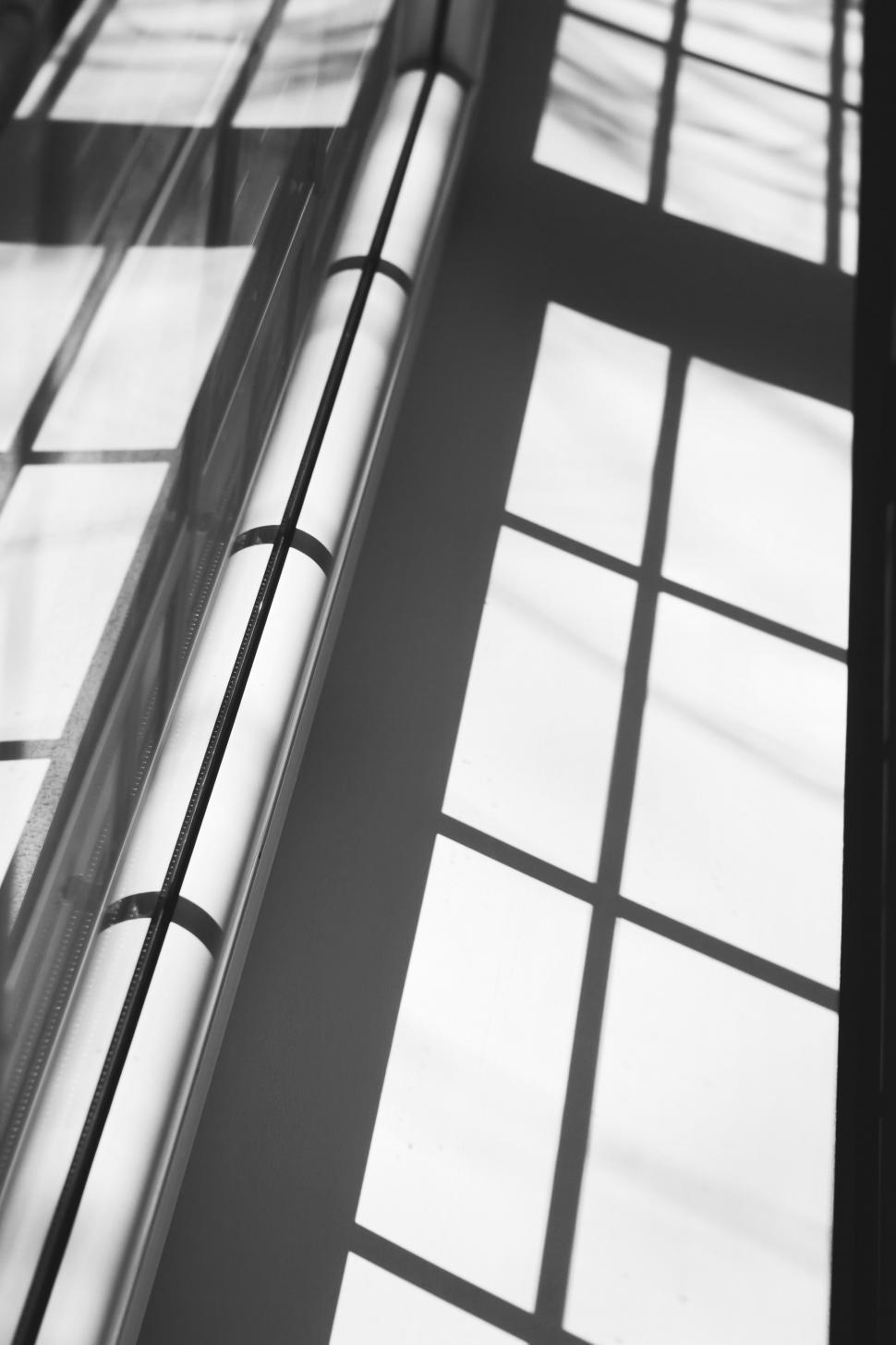 Free Image of Windows and Blinds in Monochrome 