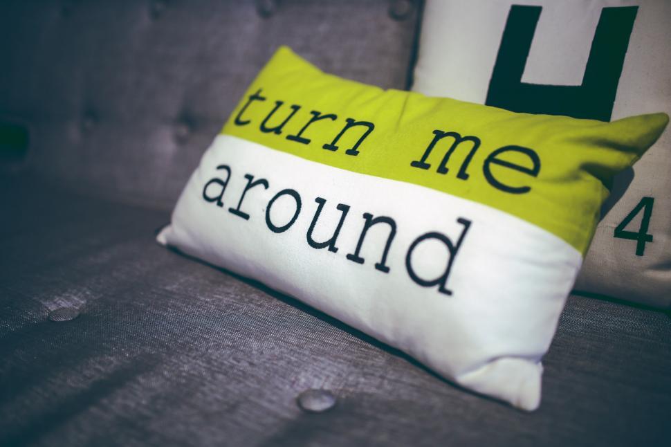 Free Image of Two Pillows on Couch 