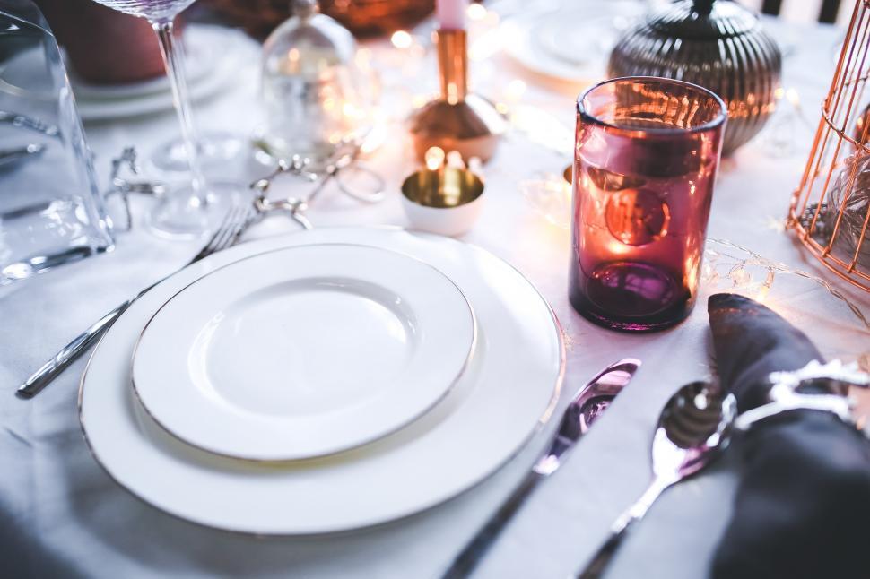 Free Image of Close-Up of Plate on Table 