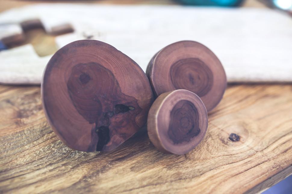 Free Image of Two Pieces of Wood on Wooden Table 