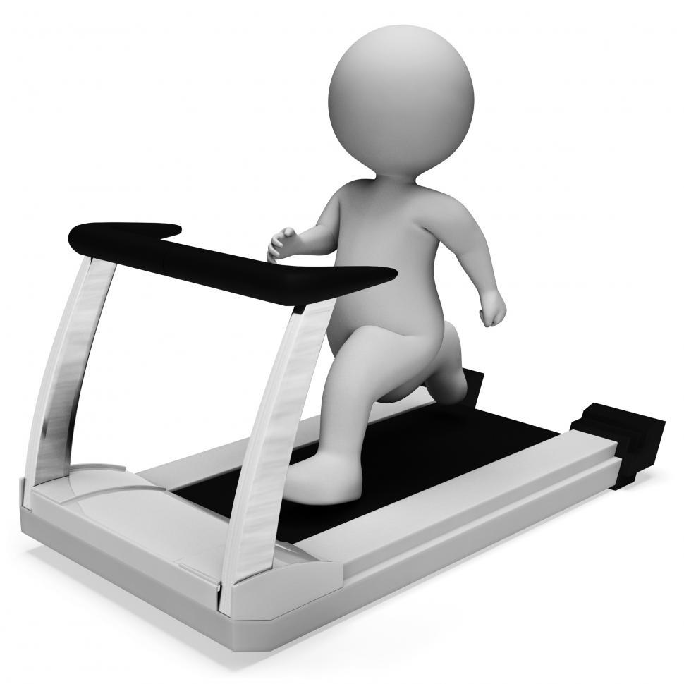 Free Image of Character Running Represents Get Fit And Exercise 3d Rendering 