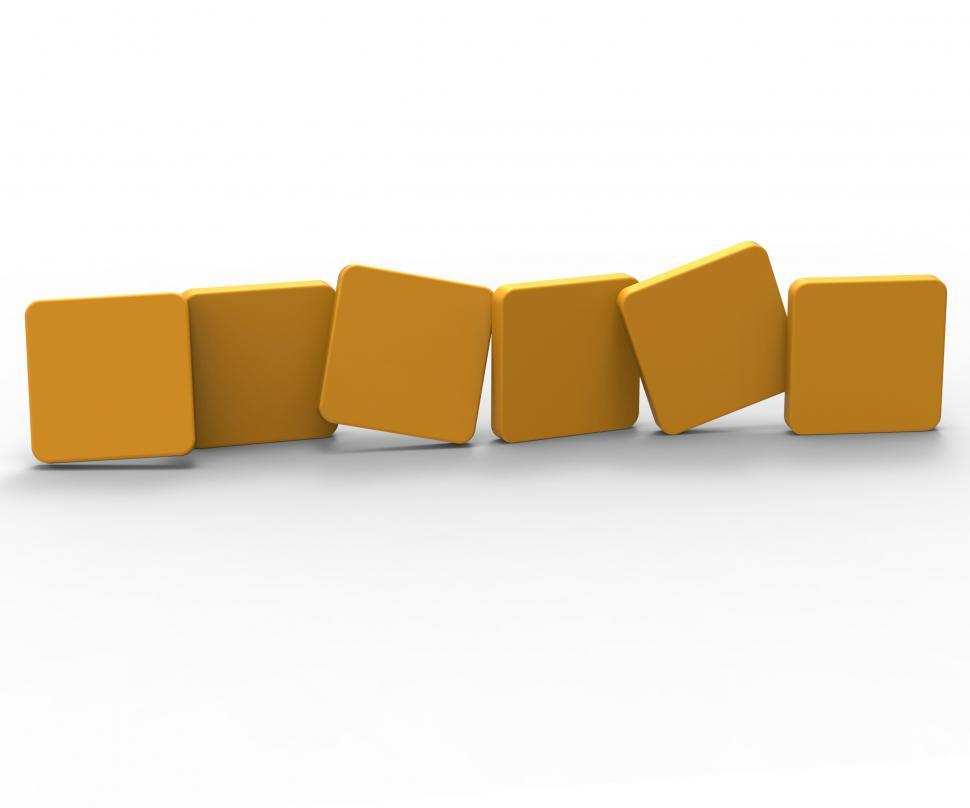 Free Image of Six Blank Tiles Show Copyspace For 6 Letter Word 
