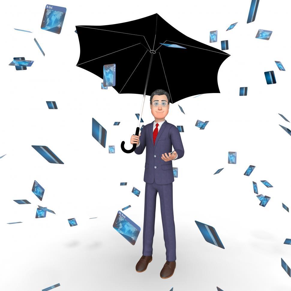 Free Image of Credit Card Shows Business Person And Banking 3d Rendering 