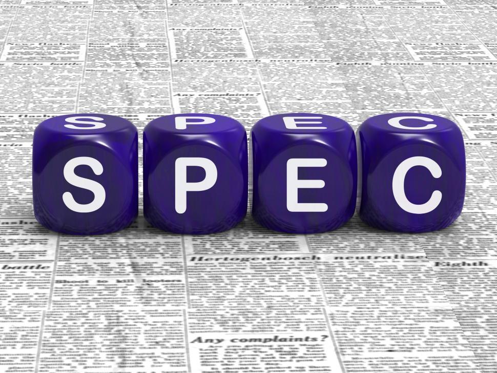 Free Image of Spec Dice Mean Specification Requirements And Details 