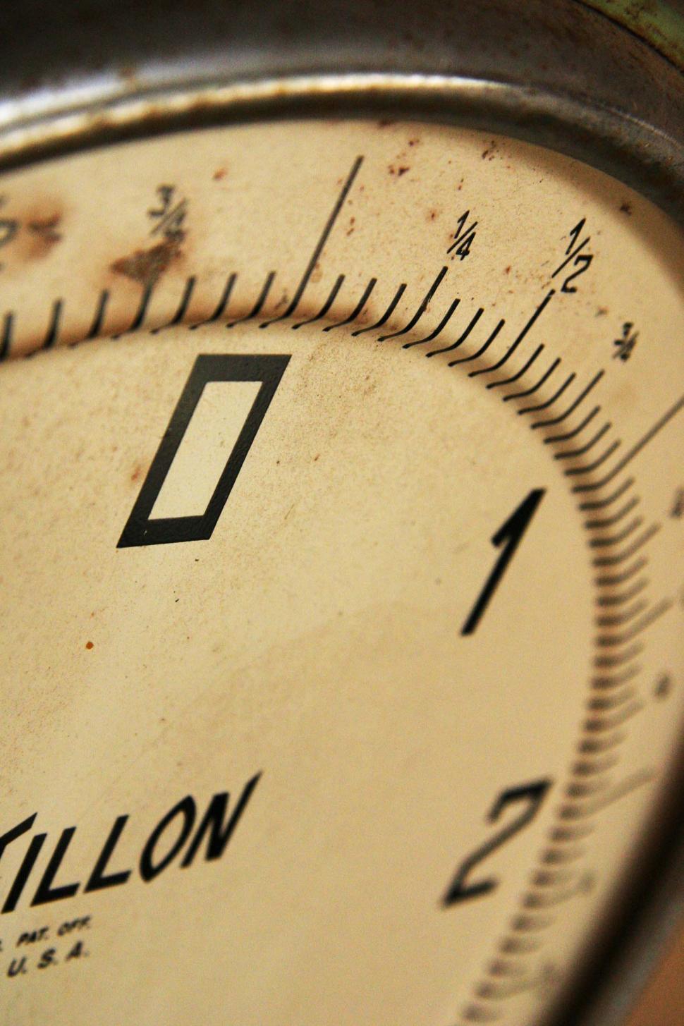 Free Image of Portion ofa  vintage grocery scale 