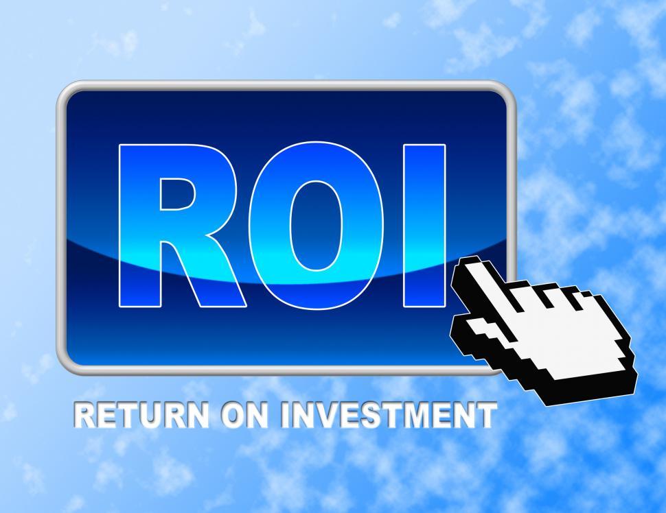 Free Image of Roi Button Shows Rate Of Return And Pointer 